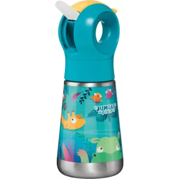 Gourde isotherme Maped PICNIK Jungle Fever 350 ml acier inoxydable turquoise avec paille
