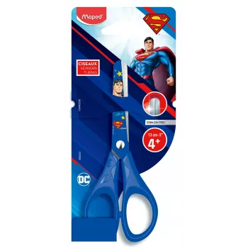 Ciseaux de bricolage Maped Superman, bouts ronds, 130 mm, bleus 464233