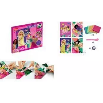 Maped Creativ art du film Barbie ensemble créatif, 18 pièces, kit de bricolage en film métallique pour enfants dès 7 ans 907074