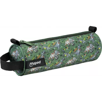 Trousse rouleau Maped dinosaure, néoprène, vert/noir, fermeture à glissière, 1 pièce 932909