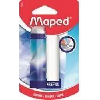 Maped ARCTIC gomme rétractable à mécanisme rotatif avec recharge, style rouge à lèvres, blanc, 1 ensemble (2 gommes) 152026
