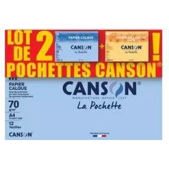 Papier calque et papier millimétré Canson, set de 2 pièces C400121939