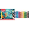 Maped Jungle Fever crayons de cire triangulaires jumbo, 12 couleurs assorties, motifs animaux, étui en carton, dès 1 an