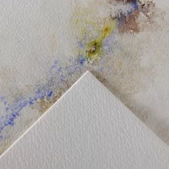 CANSON Montval bloc de papier aquarelle, 160 x 284 mm, 300 g/m², 12 feuilles, grain fin, collé sur le côté court C518408001