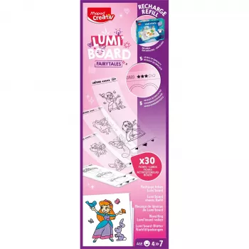 Recharge Maped Creativ Princess pour tables lumineuses LED LUMI BOARD, 20 feuilles à décalquer 907096