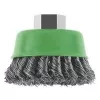 Brosse boisseau X-LOCK Bosch 75 mm fil d'acier ondulé 0,3 mm 8500 tr/min pour meuleuses d'angle 2608622104