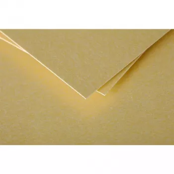 Enveloppe DL Clairefontaine Pollen, or, 120 g/m², pH neutre, sans acide, 110 x 220 mm, 1 pièce 50085C