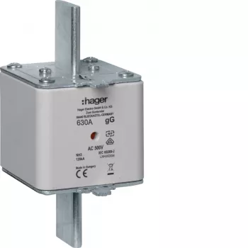 Cartouche fusible Hager LNH3630M NH3 gG, 630 A, 500 V AC