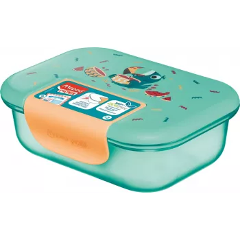 Boîte à repas Maped PICNIK Lunchbox TUKAN, plastique, 0,9 L, couvercle avec joint silicone, fermeture à clips - 1 pièce (874103)