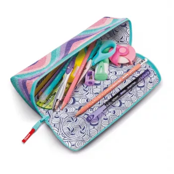 Trousse Maped Effect Pastel Softy Waves XXL, triangulaire, réversible, Pastel Waves 931913