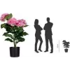 Hortensia artificiel PAPERFLOW, rose, 550 mm, fleurs et feuilles en polyester, tige en polyéthylène, 1 pièce (PAHORT55)