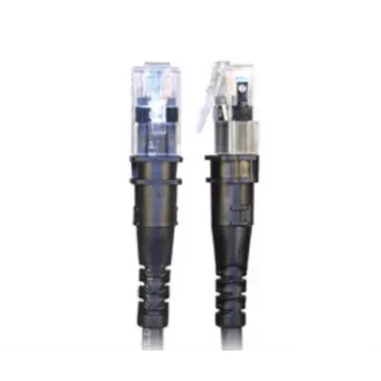 Câble patch Patchsee ThinPatch UTP CAT 6a 1,2 m noir - 10 Gbit/s PoE++ fin et flexible