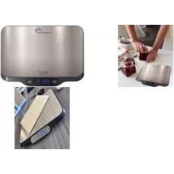 Balance de cuisine numérique rechargeable USB-C Little Balance LB 8705 c-Parfait, 5 kg, précision 1 g, sans pile, LCD