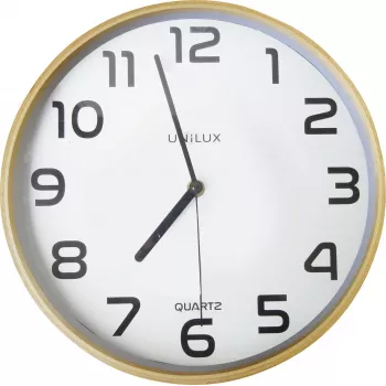 Horloge murale en bois UNILUX Baltic 300 mm brun chiffres noirs quartz 400094591