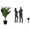 Plante artificielle lys de la paix PAPERFLOW, 550 mm, fleur en tissu, feuilles en PEVA, tiges en plastique, 1 pièce (PALUNE55)