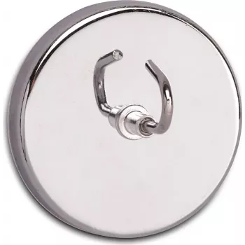 Crochet magnétique MAUL avec grand crochet, intérieur, acier inoxydable et acier, 52 mm de diamètre, crochet universel, pour carrelage et métal 61555-96
