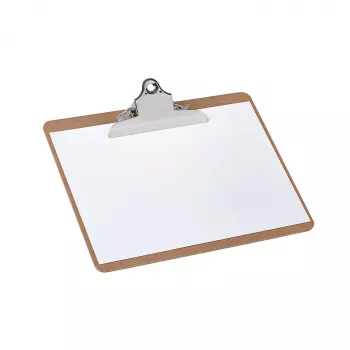 Porte-bloc MAUL Classic, panneau de fibres dur, A4 paysage, pince nostalgie sur le côté long, pince en acier, 1 pièce 2392670