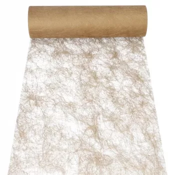 PAPSTAR Sizoflor chemin de table/ruban décoratif, or, 75 % polyester, 25 % polyamide, imperméable, 1 pièce (37063)