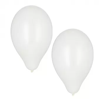 PAPSTAR ballons en latex blancs, 250 mm de diamètre, pack de 100, compatibles hélium 18956