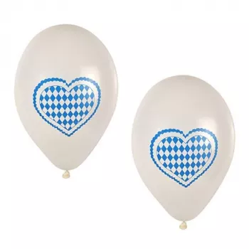 PAPSTAR ballon en latex bleu et blanc bavarois, 250 mm de diamètre, 1 pièce 81949