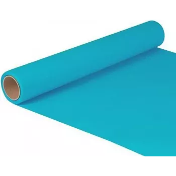 Rouleau de chemin de table Papstar 82210 en papier turquoise, 400 mm x 5 m, rectangulaire
