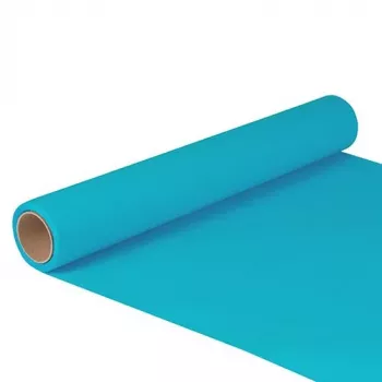 Rouleau de chemin de table Papstar 82210 en papier turquoise, 400 mm x 5 m, rectangulaire