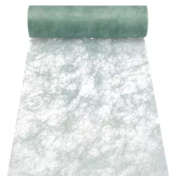 Chemin de table/ruban décoratif PAPSTAR Sizoflor, vert jade, résistant à l'eau, 75% polyester 25% polyamide 37061