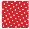 PAPSTAR Dots Paper Napkins, 330 x 330 mm, Red, 3-ply, 1/4 Fold, 20 pcs 82756