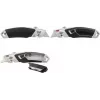 Cutter de sécurité WEDO Profi Plus II, retrait automatique de lame en 3 étapes, argent/noir, 3 profondeurs de coupe, 1 pièce (78 851)