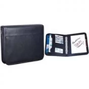 Porte-documents en cuir WEDO Werner Dorsch avec fermeture éclair, A4, noir