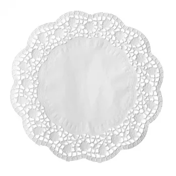 Napperon rond PAPSTAR, 320 mm, papier dentelle gaufré blanc, 40 g/m², 1 pièce (12456)