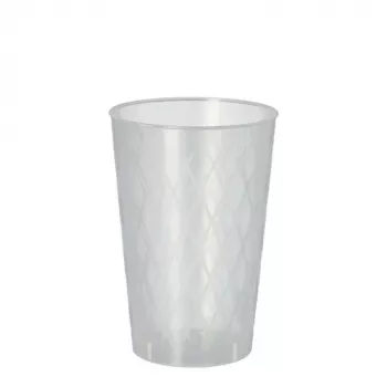 Gobelet réutilisable PAPSTAR, 0,25 L, translucide, pack de 40, diamètre 70 mm, hauteur 105 mm, lavable au lave-vaisselle (89820)