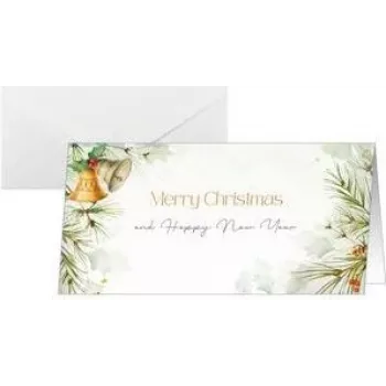 Carte de Noël SIGEL DS646 cloches DIN long paysage 250 g/m² carton blanc pour jet d'encre/laser/copieur (1 pièce)