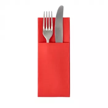 Pochettes à serviettes PAPSTAR Royal Collection rouge 40x40 cm 3 plis 50 pièces 37330