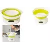 Balance de cuisine pliable Little Balance LB 8064 avec bol, blanc/vert clair, 5 kg