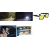 Lunettes de conduite de nuit WEDO polarisées jaune teinté monture noire avec étui 271 47099