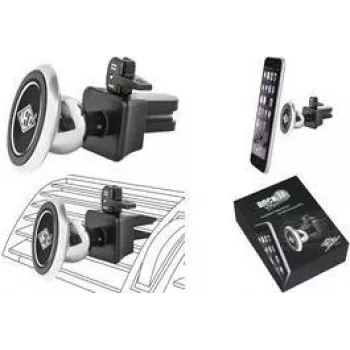 WEDO Dock-it Premium mini support magnétique de grille d'aération de voiture pour smartphones, noir/argent 60 15054