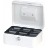 Caisse à monnaie MAUL blanche 200x170x90 mm acier avec serrure à cylindre et 2 clés 56102-02