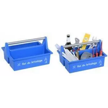 Coffret à outils allit McPlus Carry Roi bleu avec poignée en aluminium, 2 grands compartiments 8500905016