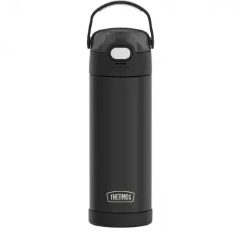 Gourde isotherme THERMOS FUNTAINER, 0,47 L, acier inoxydable, paille pop-up, poignée rabattable 4115.346.047