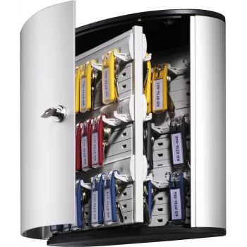 Armoire à clés DURABLE KEY BOX 54 avec serrure à cylindre, gris clair, acier, fixation murale 195323
