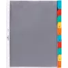 Intercalaires à pochettes DURABLE A4, 10 parties, onglets de couleurs assorties, polypropylène 663219