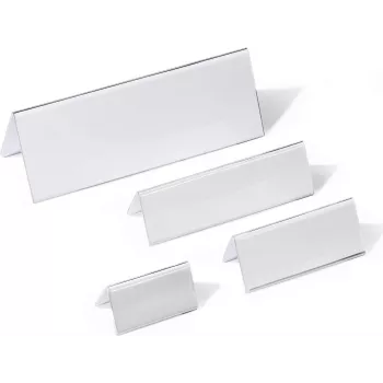 Porte-nom de table DURABLE chevalet acrylique 61/122x150 mm, 10 pièces 803319