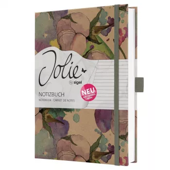 Carnet SIGEL Jolie Pure Cottonflowers A5 ligné couverture rigide 176 pages blanc 100 g/m² JN855