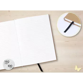 Carnet SIGEL Jolie Pure Cottonflowers A5 ligné couverture rigide 176 pages blanc 100 g/m² JN855