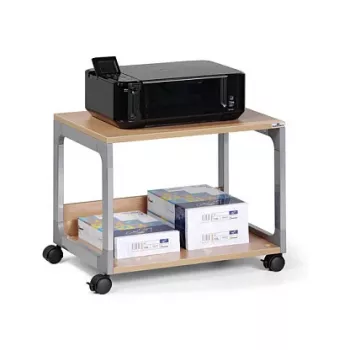 Chariot de service multifonction DURABLE SYSTEM 48, 3 plateaux, gris clair, 600 x 480 x 900 mm, charge totale 120 kg 3710124