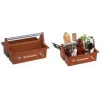 Valise de transport allit McPlus Carry Grillmeister marron avec poignée en aluminium, 2 grands compartiments 8500908000