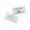 Badge nominatif DURABLE 30x60mm avec épingle ondulée, transparent, 10 pièces 860619