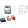 Ensemble de tampons motif dinosaure HEYDA, 15 tampons transparents dans un boîtier de rangement rond 20-48 884 76