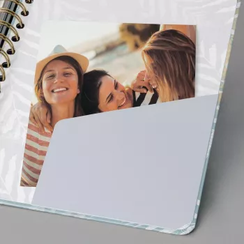 Carnet à reliure à spirale SIGEL Jolie Inspire Heavenly Leaves, A5, pointillé, 120 g/m², blanc, 240 pages JN615